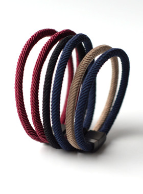 国风简约款不锈钢扣手工编织手绳