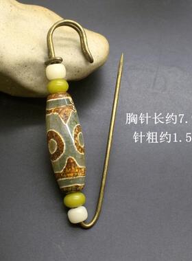 原创玛瑙菩提根休闲风清新胸针