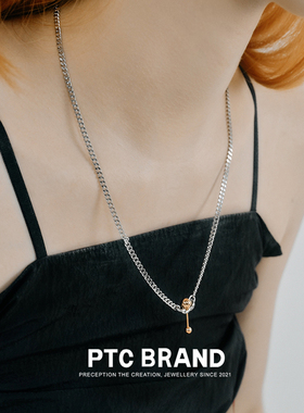 纯银小众冷淡风可拆卸项链吊坠