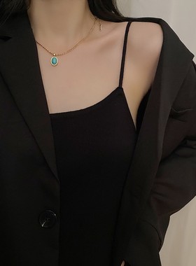 2023新款小众轻奢天河石项链女