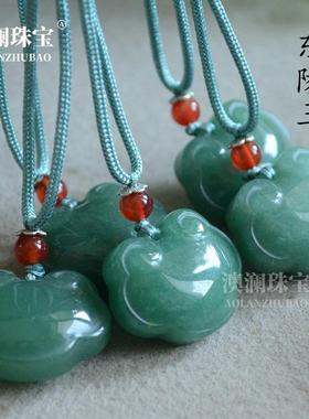 本命年23*28mm东陵玉丝白玉双面宝宝锁如意锁吊坠挂件毛衣链礼物