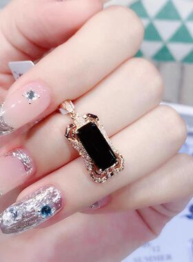 项链+银链+碧玺+碧玺项链