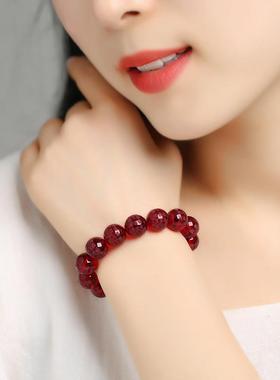 本命年缅甸血珀大悲咒手串蜜蜡多宝茶珀蓝珀男女款念佛珠手链礼物