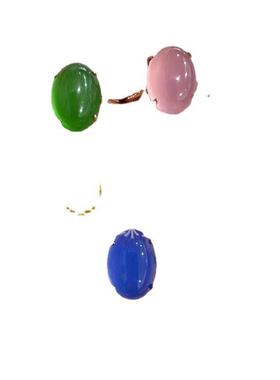 本命年绿玉髓吊坠女耳环钉两件套镶钻帝王绿翡翠色礼物