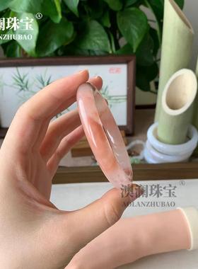 本命年一档头货可质检丝玉手镯桃花酿手镯高冰粉色玉镯子礼物