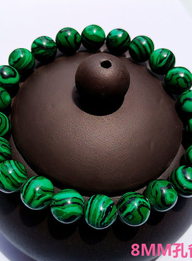 水晶手链黑曜石女闪光石玛瑙手串