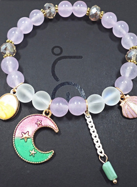 水晶磨砂面闪光石玉髓