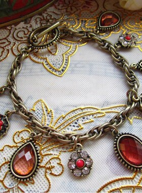 欧美外贸饰品复古花朵手链