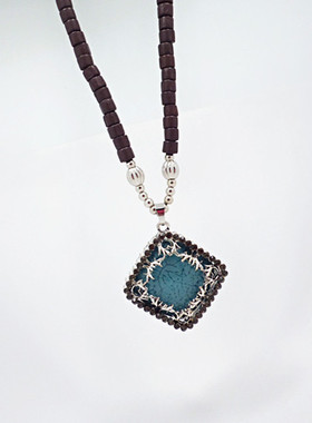 方块菱形大宝石饰品毛衣链新款