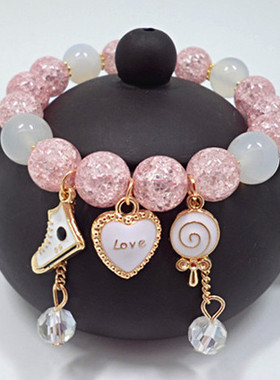 S451爆花石水晶手链鞋