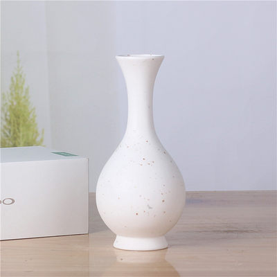 玉净瓶陶瓷小花瓶白瓷简约现代家居干花插花青瓷桌面客厅装饰摆件_虎窝淘