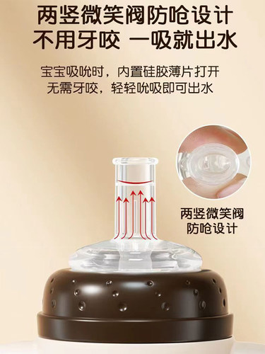 适用NEVS尼维森吸管配件奶瓶奶嘴学饮杯水嘴直饮重力球婴儿 - 图1
