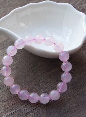 粉水晶手链女轻奢小众精致高级感