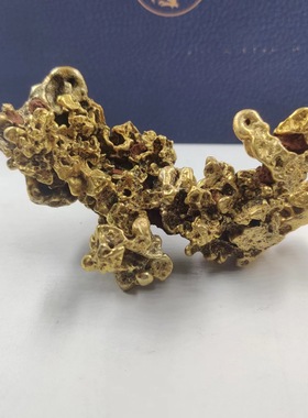 天然狗头金铜陨石新疆阿尔泰金陨石摆件吊附手把件小金块