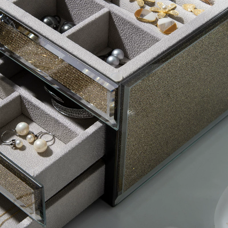 KP High-end sophisticated storage system, capacious velvet accessory, storage box, Birthday gift