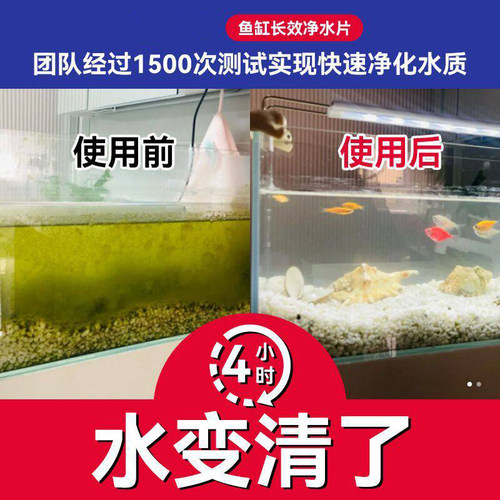 鱼缸净水片净化水质澄清清澈除臭去腥水族箱鱼池清水养鱼鱼缸专用 - 图2