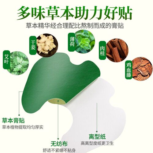 艾草贴艾草膝盖贴贴腰椎贴热敷关节贴发热贴艾灸贴艾叶贴 - 图1