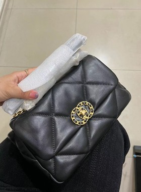 欧阳娜娜同款真皮小香19bagWOC菱格链条包手提翻盖包单肩斜挎包女