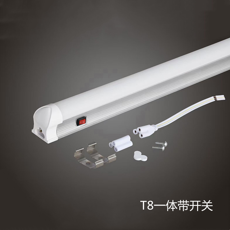 t5 T8灯管一体化LED灯带开关 T5全套支架日光灯 流水线用节能高亮 - 图1