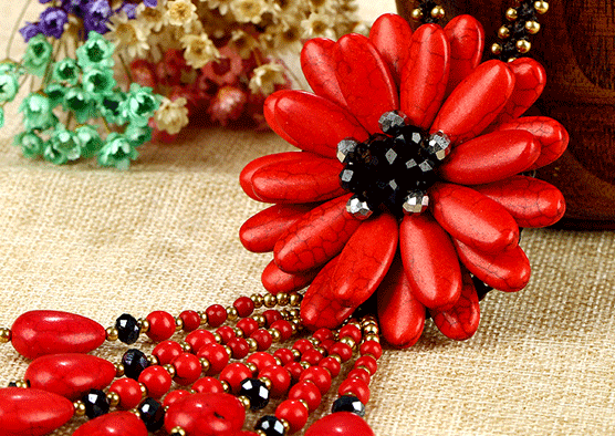 手工时尚欧美风花朵流行饰品女