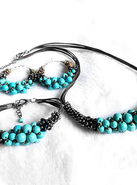 短项链套装组合舞台个性夸张大气