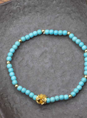 百搭绿松石生日礼物小圆珠设计感