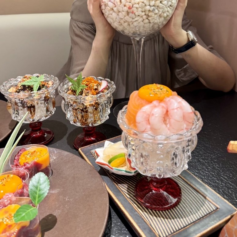 日式高档餐厅日料玻璃冷菜盘创意不规则造型点心盘三文鱼刺身杯碟,淘宝优惠券,粉丝福利购,淘宝优惠卷