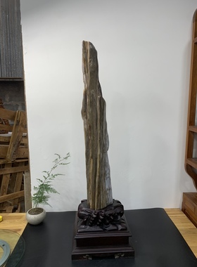 缅甸 树化玉摆件总高91.5/高77.5/宽11.5/厚9厘米净重14.4斤