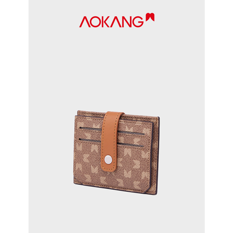 奥康小巧多卡位薄款新款男零钱包 奥康皮具箱包卡包