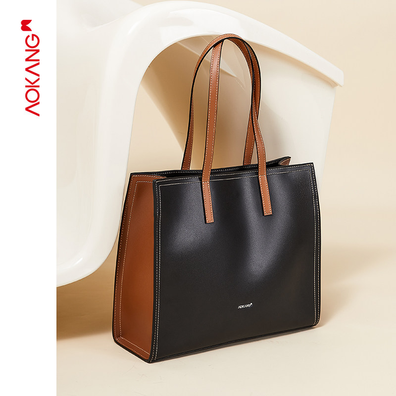 奥康手提包2021新款秋冬潮通勤包包 奥康皮具箱包女士包袋