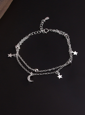 ins风双层月亮手链生日礼物