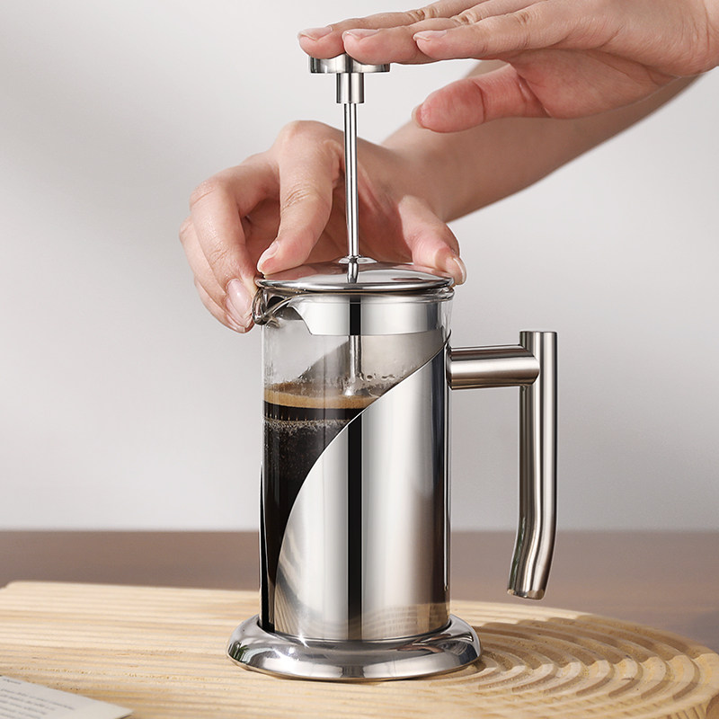 不锈钢玻璃法压壶咖啡壶手冲法式滤压壶泡茶冲茶过滤咖啡器具家用,淘宝优惠券,粉丝福利购,淘宝优惠卷