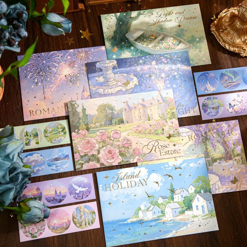 Mr. Paper Light and Shadow Dream Series Envelopes with Sealing Stickers