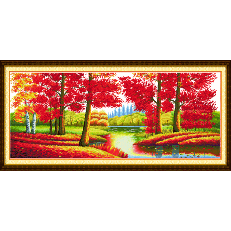 十字绣2023新款线绣鸿运当头客厅自己绣大幅餐厅手工简约时尚大气