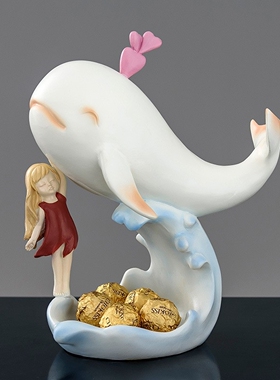 奶油风少女收纳盘水果盘装饰摆件