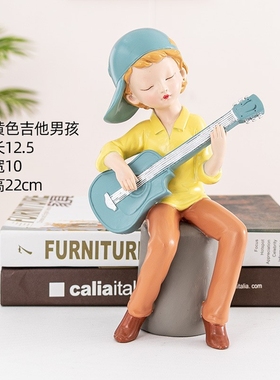 音乐少女客厅装饰摆件人物雕塑大