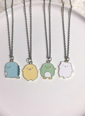 宇宙射线  童趣黄色小鸡项链个性原创简约ins潮吊坠学生少女链子