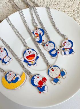 宇宙射线-动画卡通哆啦A梦飞行叮当猫童趣搞怪闺蜜情侣百搭项链