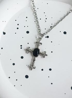 宇宙射线十字架项链暗黑系列个性简约小众设计感男女个性百搭男款