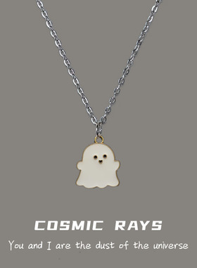 黑色小鬼万圣节搞怪ins项链男