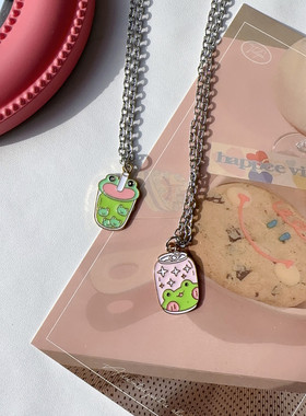 吊坠项链卡通绿色童趣可爱