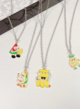 宇宙射线-水果达人系列之凤梨达人可爱简单童趣玩食百搭卡通项链