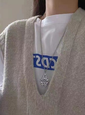 宇宙射线项链ins镂空海绵宝宝