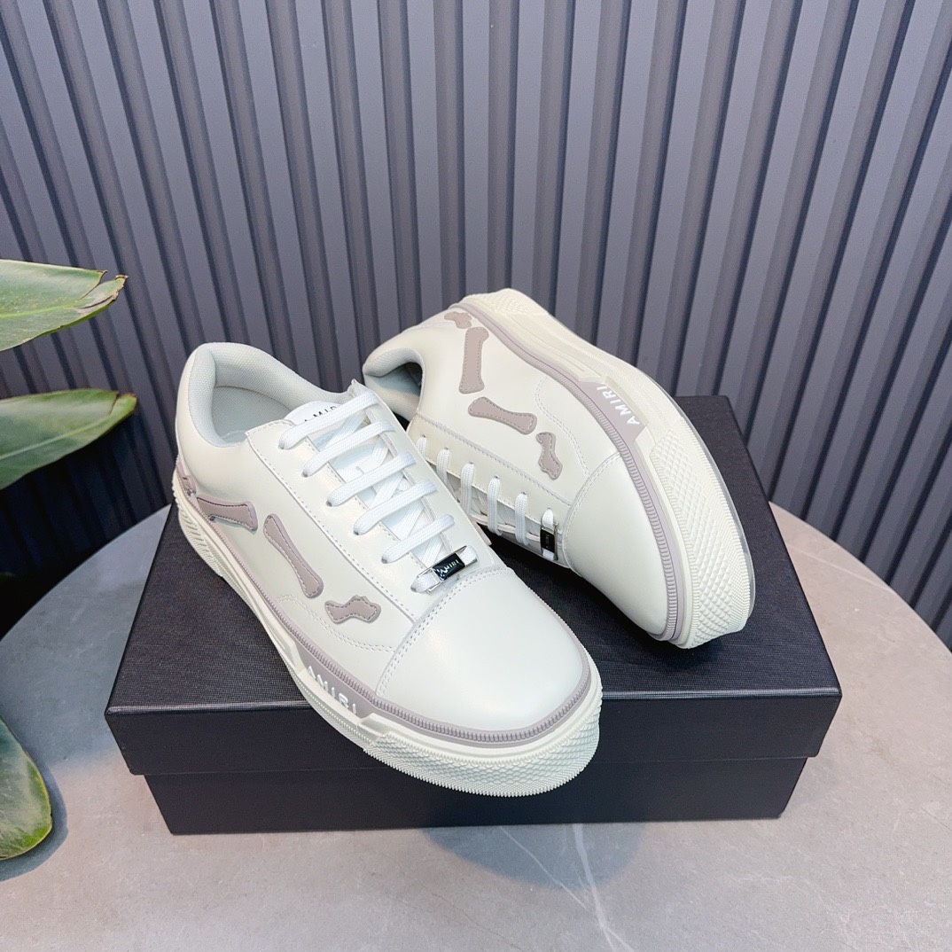 2024最新款品牌鞋子骨头鞋低帮休闲运动鞋厚底明星同款小白鞋男女