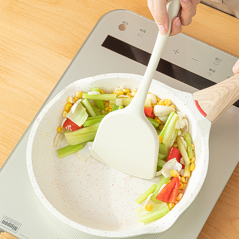 日本硅胶锅铲家用不粘锅耐高温炒菜勺汤勺铲子食品级厨具套装勺子