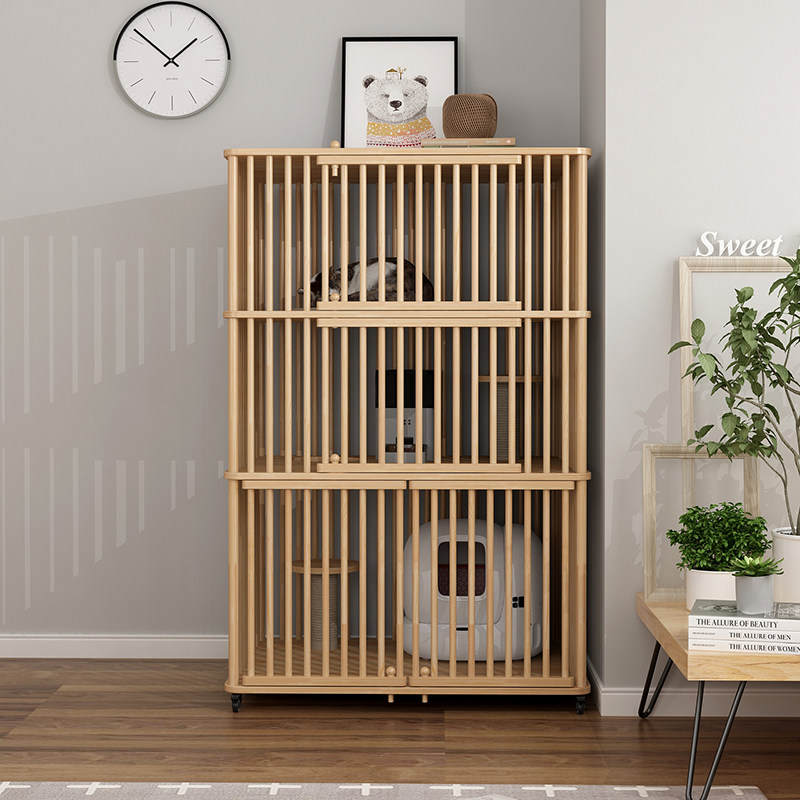 转角扇形实木猫笼子家用室内猫别墅猫柜子超大自由空间猫舍猫屋房,淘宝优惠券,粉丝福利购,淘宝优惠卷