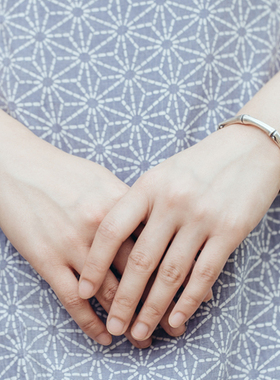 艺圃原创竹子手镯女简约开口