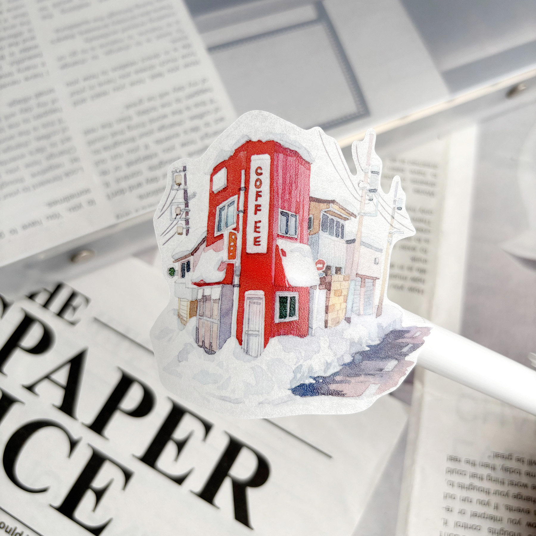 轻时光文创手帐胶带冬季街雪景造景手账贴纸装饰背景素材雪落年年,淘宝优惠券,粉丝福利购,淘宝优惠卷