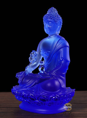 古法琉璃药师七佛如来结缘摆件
