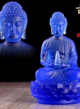 古法琉璃琉璃药师佛摆件居家供奉